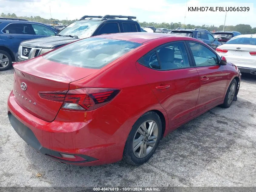 2020 Hyundai Elantra Se VIN: KMHD74LF8LU066339 Lot: 40476819