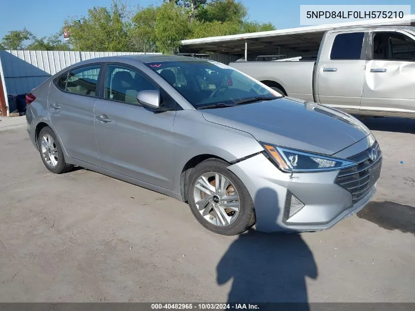 5NPD84LF0LH575210 2020 Hyundai Elantra Sel