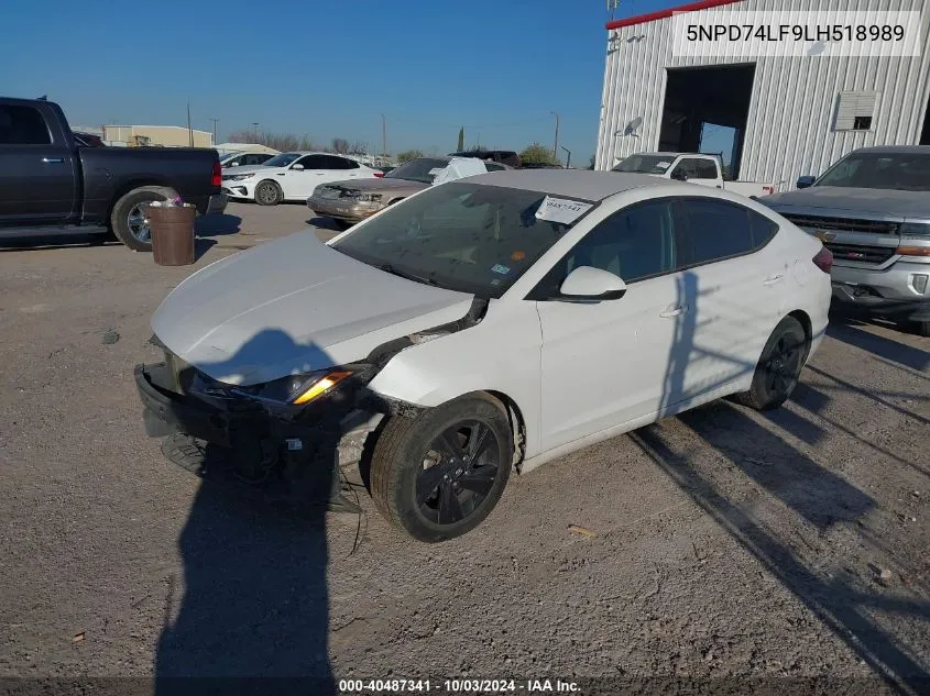 2020 Hyundai Elantra Se VIN: 5NPD74LF9LH518989 Lot: 40487341