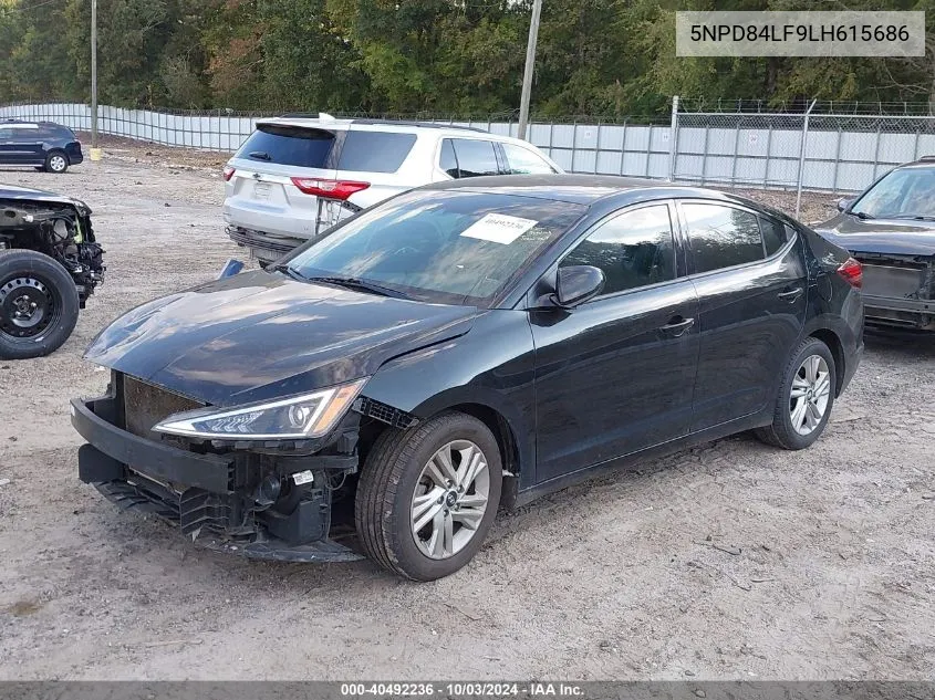 2020 Hyundai Elantra Sel VIN: 5NPD84LF9LH615686 Lot: 40492236