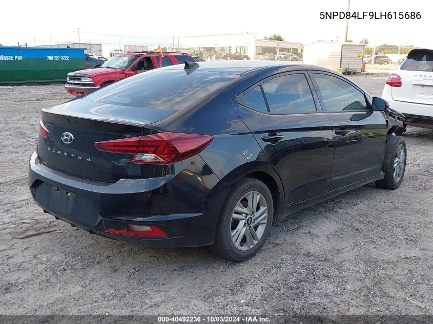 2020 Hyundai Elantra Sel VIN: 5NPD84LF9LH615686 Lot: 40492236