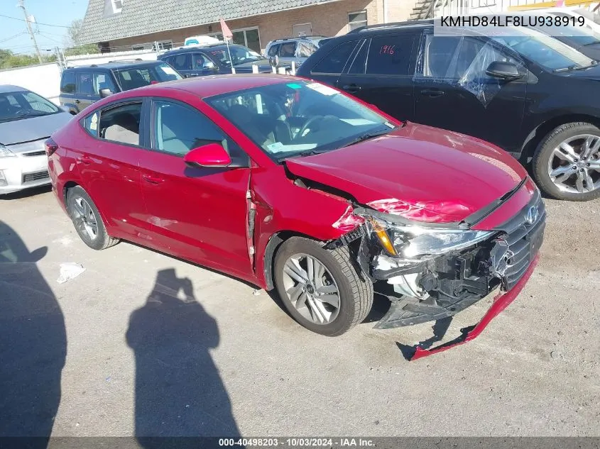 2020 Hyundai Elantra Sel VIN: KMHD84LF8LU938919 Lot: 40498203