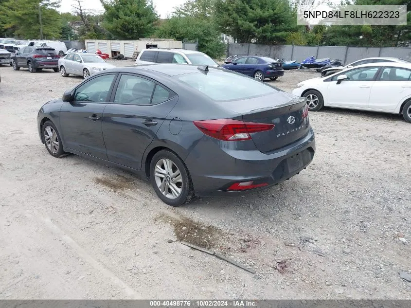 2020 Hyundai Elantra Sel VIN: 5NPD84LF8LH622323 Lot: 40498776