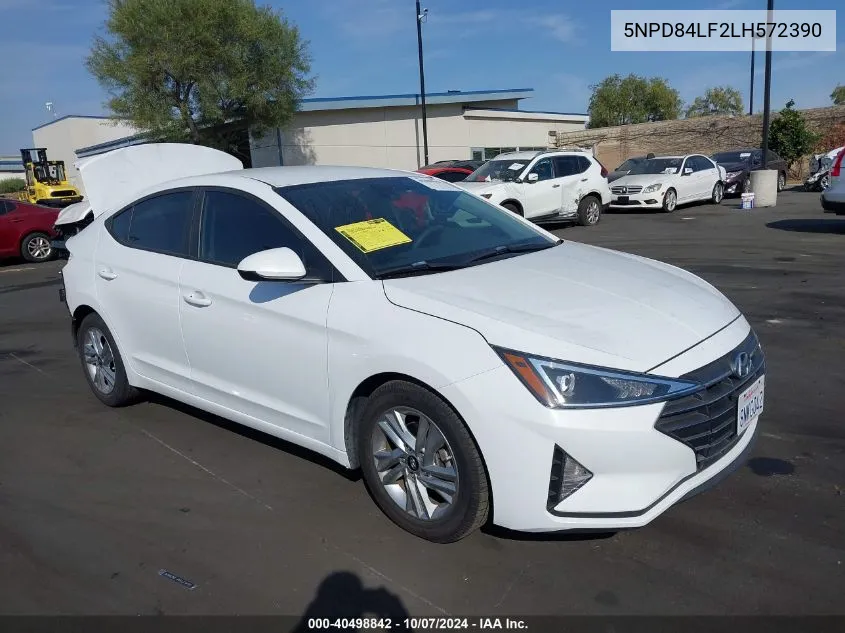 2020 Hyundai Elantra Sel VIN: 5NPD84LF2LH572390 Lot: 40498842