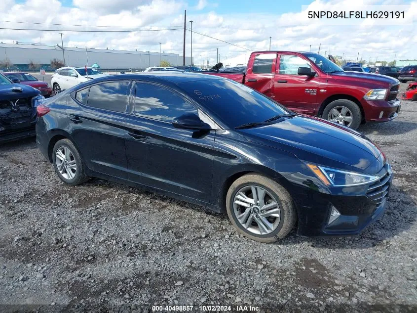 2020 Hyundai Elantra Sel VIN: 5NPD84LF8LH629191 Lot: 40498857