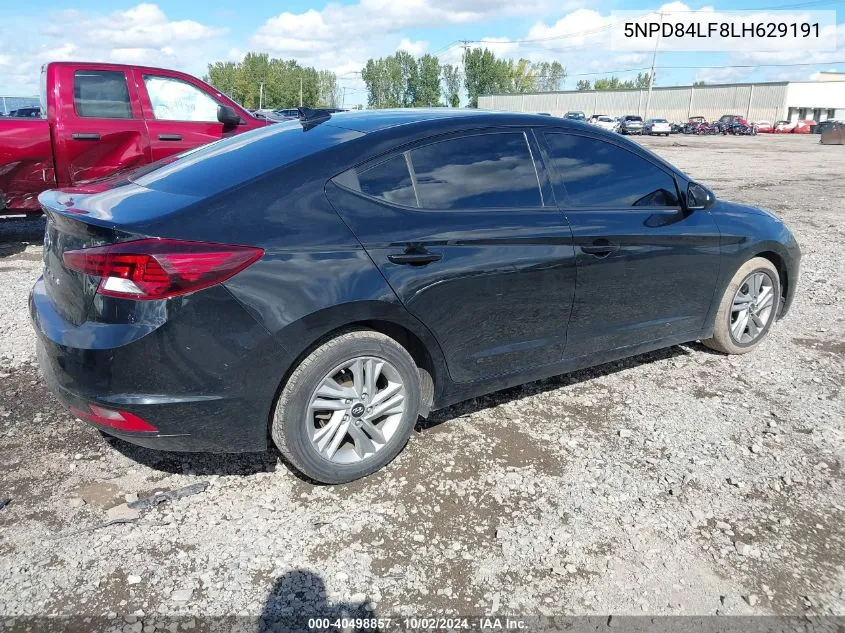 2020 Hyundai Elantra Sel VIN: 5NPD84LF8LH629191 Lot: 40498857