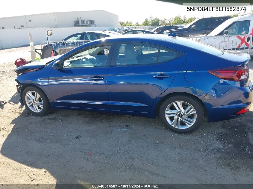 2020 Hyundai Elantra Sel VIN: 5NPD84LF8LH582874 Lot: 40514587