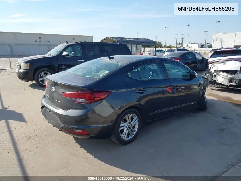 2020 Hyundai Elantra Sel VIN: 5NPD84LF6LH555205 Lot: 40610356