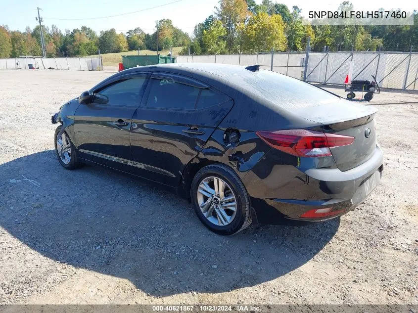 2020 Hyundai Elantra Sel VIN: 5NPD84LF8LH517460 Lot: 40621867