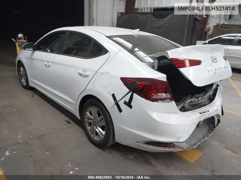 5NPD84LFXLH521414 2020 Hyundai Elantra Sel