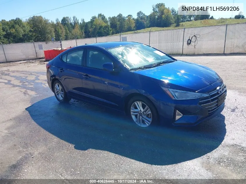 2020 Hyundai Elantra Sel VIN: 5NPD84LF1LH569206 Lot: 40628445