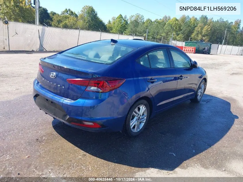 2020 Hyundai Elantra Sel VIN: 5NPD84LF1LH569206 Lot: 40628445