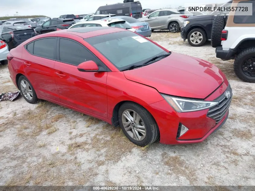 2020 Hyundai Elantra Sel/Value/Limited VIN: 5NPD84LF4LH557728 Lot: 40629230