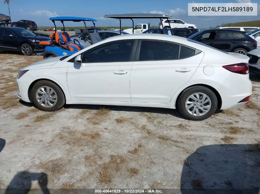 5NPD74LF2LH589189 2020 Hyundai Elantra Se