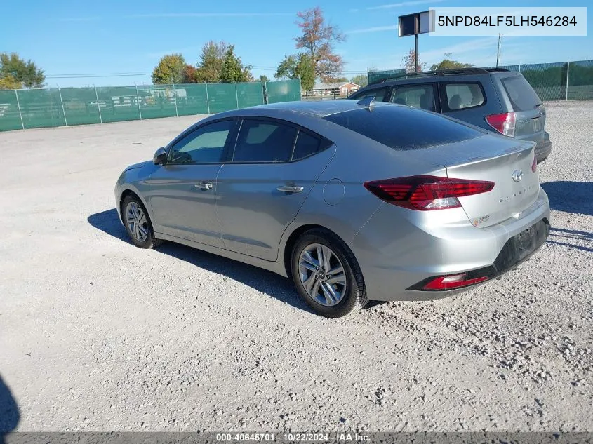 2020 Hyundai Elantra Sel VIN: 5NPD84LF5LH546284 Lot: 40645701