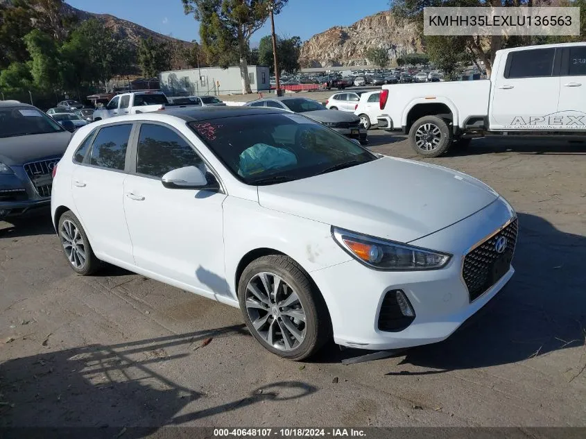 2020 Hyundai Elantra Gt VIN: KMHH35LEXLU136563 Lot: 40648107