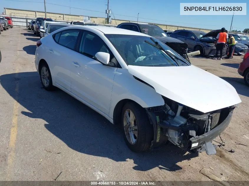 2020 Hyundai Elantra Sel/Value/Limited VIN: 5NPD84LF1LH626830 Lot: 40668753