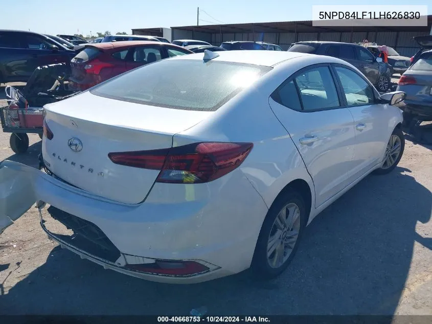 2020 Hyundai Elantra Sel/Value/Limited VIN: 5NPD84LF1LH626830 Lot: 40668753