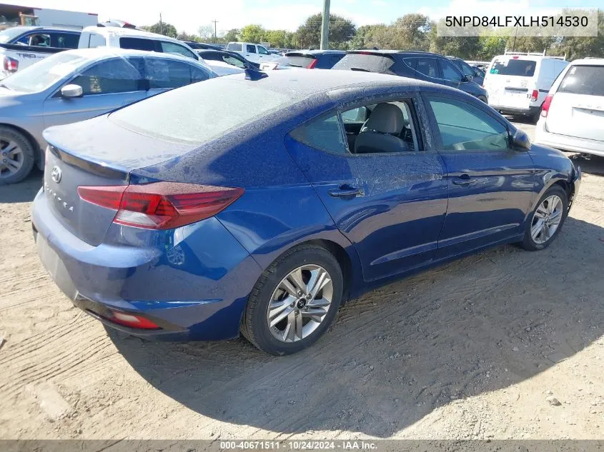 2020 Hyundai Elantra Sel/Value/Limited VIN: 5NPD84LFXLH514530 Lot: 40671511