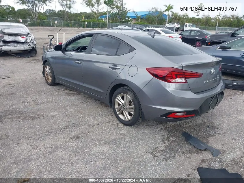 2020 Hyundai Elantra Sel VIN: 5NPD84LF8LH499767 Lot: 40672826