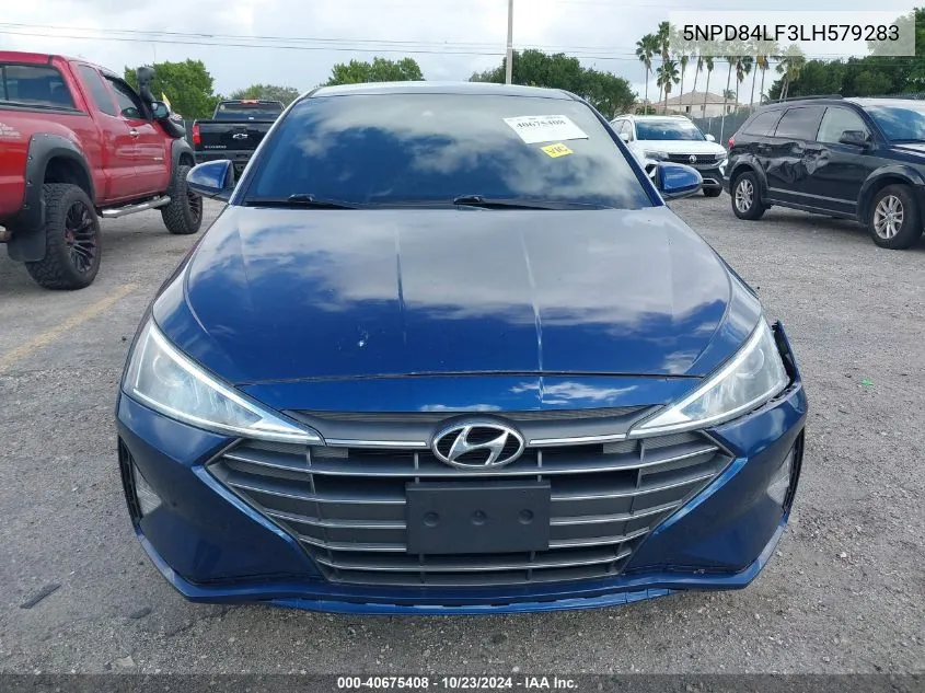 2020 Hyundai Elantra Sel VIN: 5NPD84LF3LH579283 Lot: 40675408