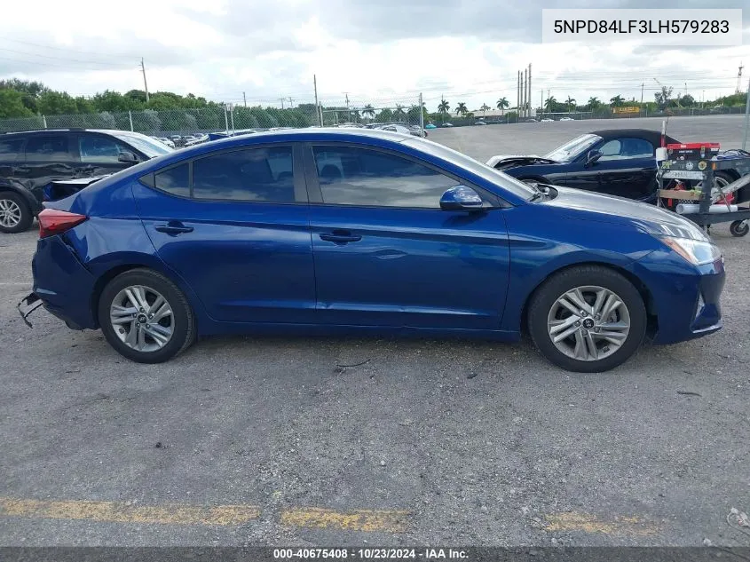 2020 Hyundai Elantra Sel VIN: 5NPD84LF3LH579283 Lot: 40675408