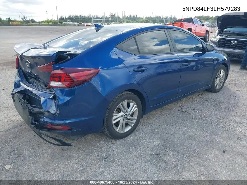 2020 Hyundai Elantra Sel VIN: 5NPD84LF3LH579283 Lot: 40675408