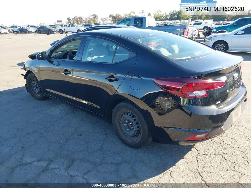 5NPD74LF9LH602620 2020 Hyundai Elantra Se