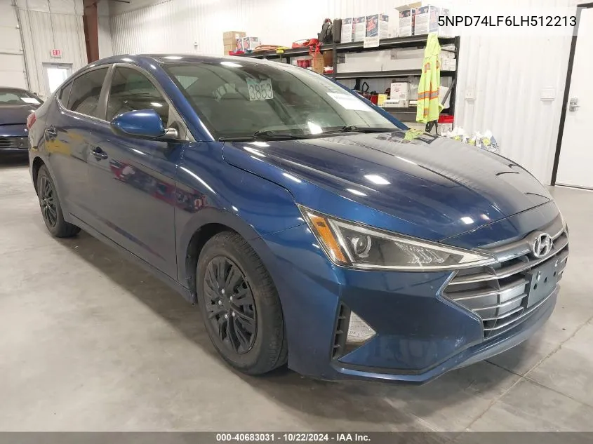 2020 Hyundai Elantra Se VIN: 5NPD74LF6LH512213 Lot: 40683031