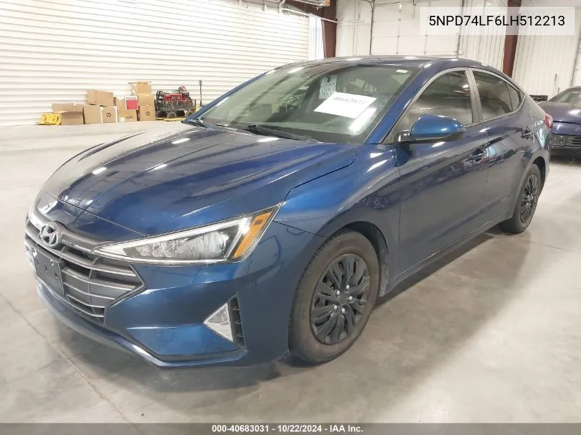 2020 Hyundai Elantra Se VIN: 5NPD74LF6LH512213 Lot: 40683031