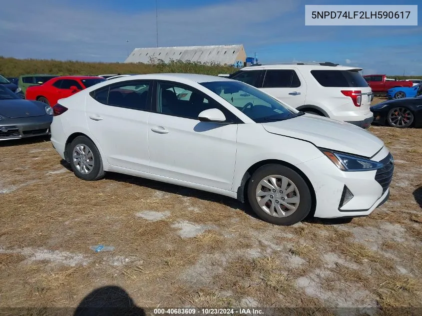 2020 Hyundai Elantra Se VIN: 5NPD74LF2LH590617 Lot: 40683609