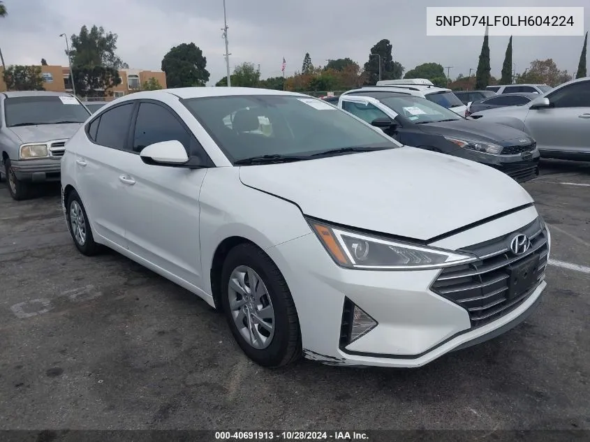 5NPD74LF0LH604224 2020 Hyundai Elantra Se