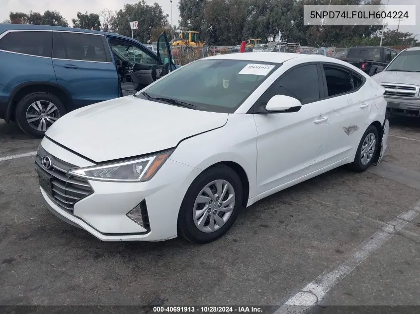 5NPD74LF0LH604224 2020 Hyundai Elantra Se