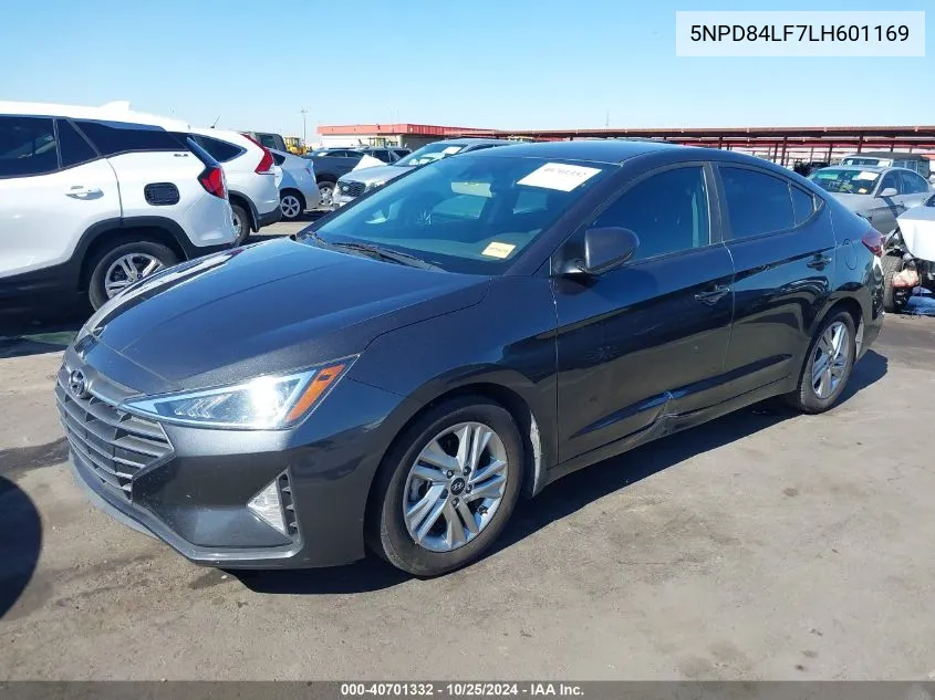 2020 Hyundai Elantra Sel VIN: 5NPD84LF7LH601169 Lot: 40701332