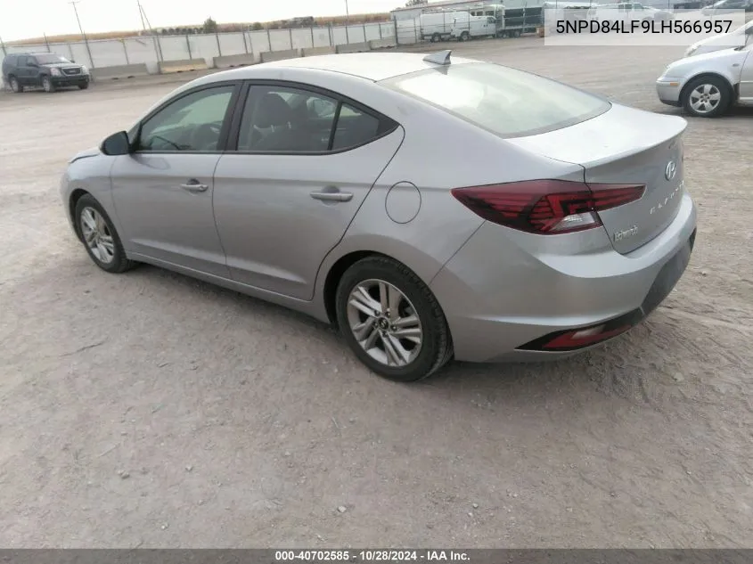 2020 Hyundai Elantra Sel VIN: 5NPD84LF9LH566957 Lot: 40702585