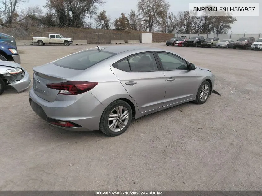 2020 Hyundai Elantra Sel VIN: 5NPD84LF9LH566957 Lot: 40702585