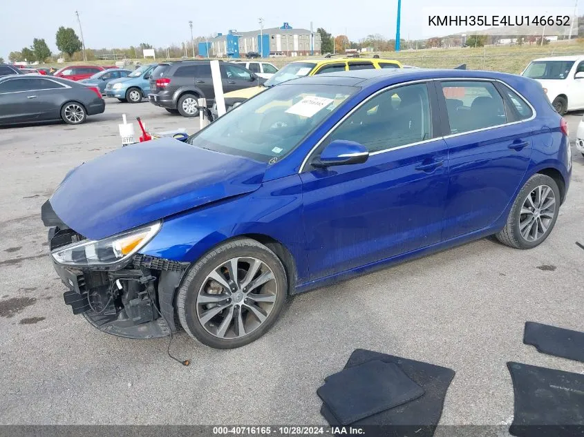 2020 Hyundai Elantra Gt VIN: KMHH35LE4LU146652 Lot: 40716165