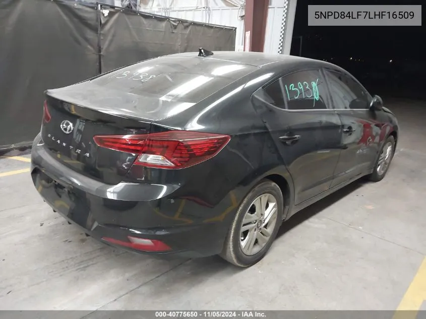 5NPD84LF7LHF16509 2020 Hyundai Elantra Sel/Value/Limited