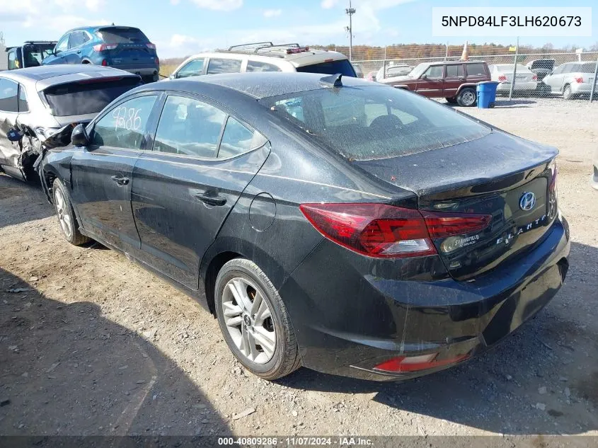 2020 Hyundai Elantra Value Edition VIN: 5NPD84LF3LH620673 Lot: 40809286