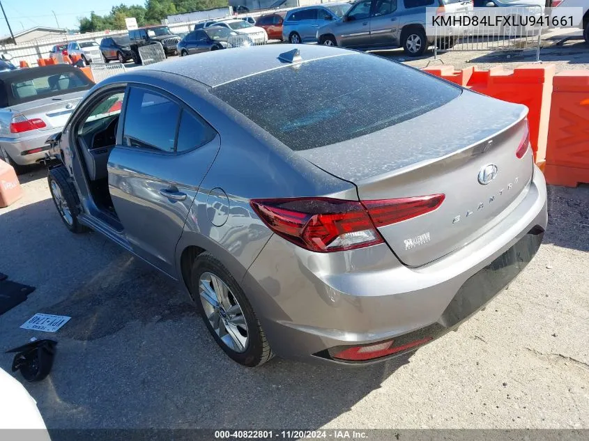 2020 Hyundai Elantra Sel VIN: KMHD84LFXLU941661 Lot: 40822801