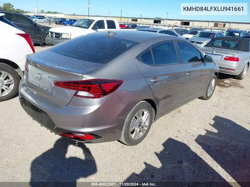 2020 Hyundai Elantra Sel VIN: KMHD84LFXLU941661 Lot: 40822801