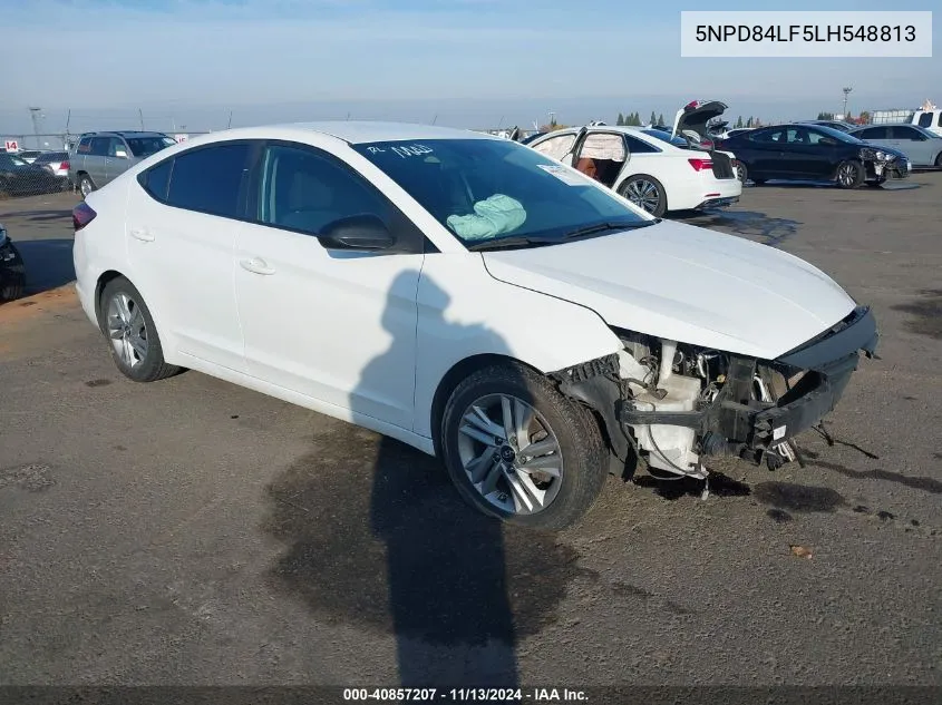 2020 Hyundai Elantra Sel VIN: 5NPD84LF5LH548813 Lot: 40857207