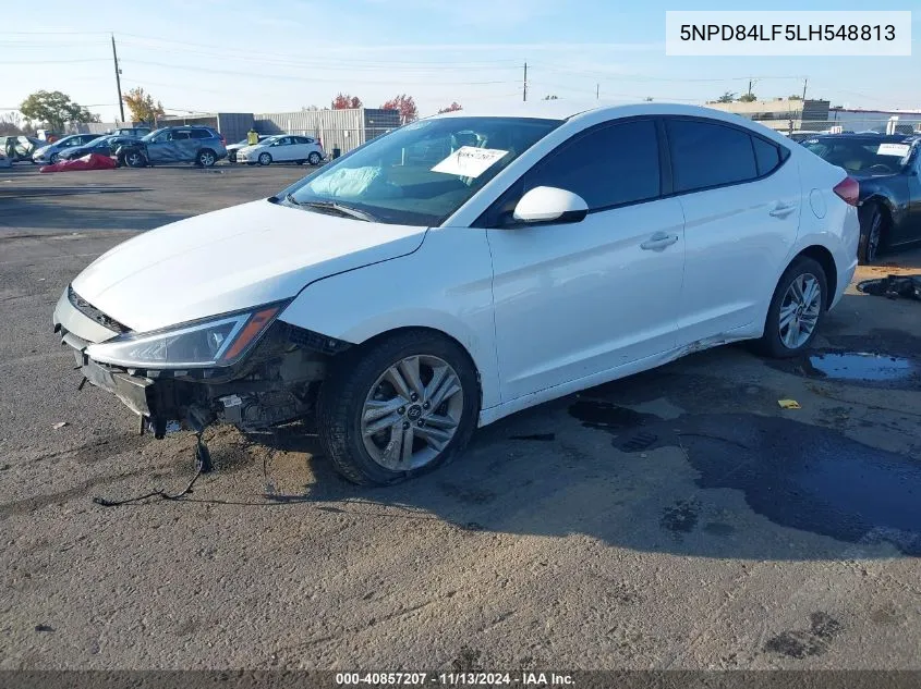 2020 Hyundai Elantra Sel VIN: 5NPD84LF5LH548813 Lot: 40857207