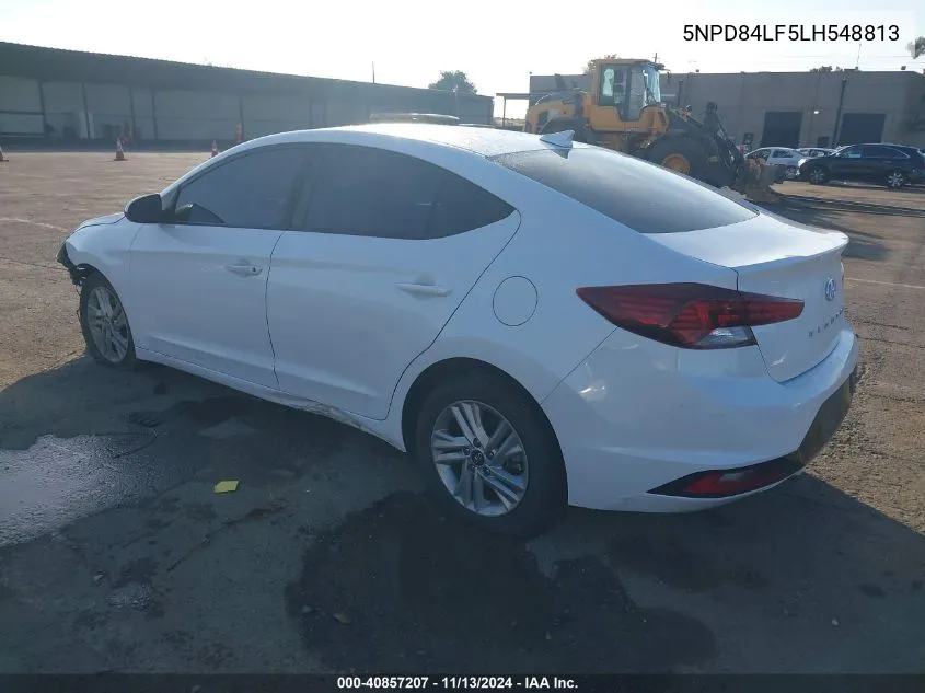 2020 Hyundai Elantra Sel VIN: 5NPD84LF5LH548813 Lot: 40857207