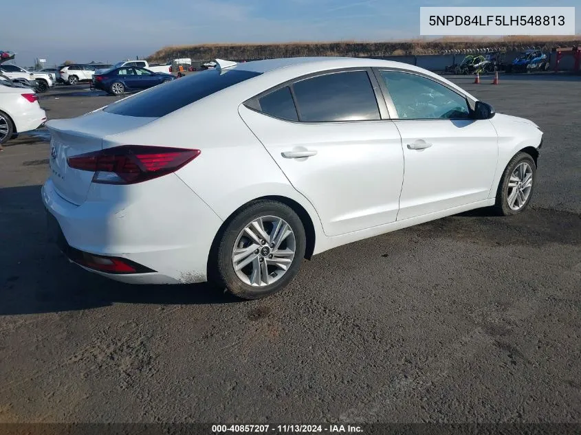 2020 Hyundai Elantra Sel VIN: 5NPD84LF5LH548813 Lot: 40857207