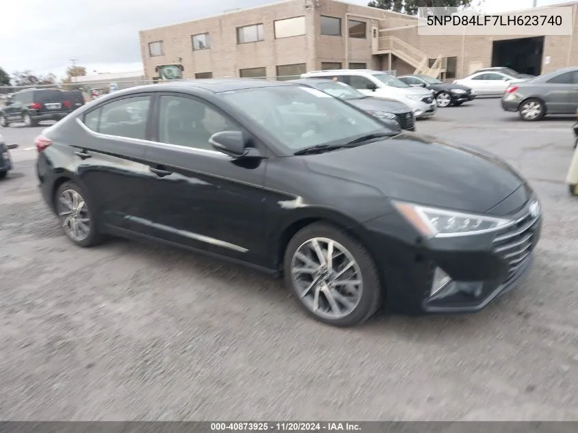 2020 Hyundai Elantra Limited VIN: 5NPD84LF7LH623740 Lot: 40873925