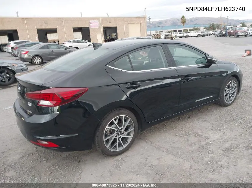 2020 Hyundai Elantra Limited VIN: 5NPD84LF7LH623740 Lot: 40873925