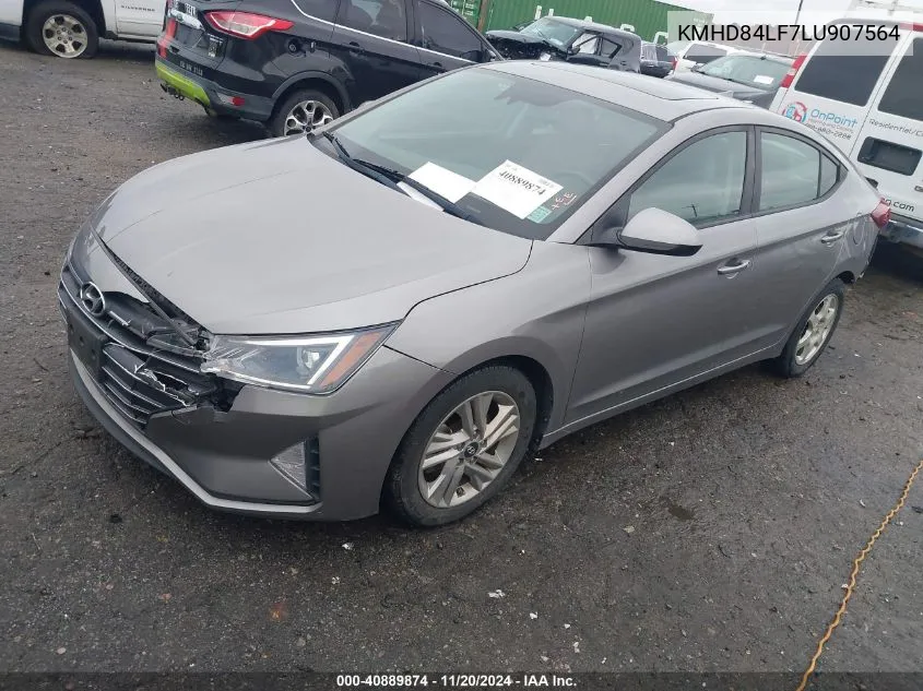 2020 Hyundai Elantra Value Edition VIN: KMHD84LF7LU907564 Lot: 40889874