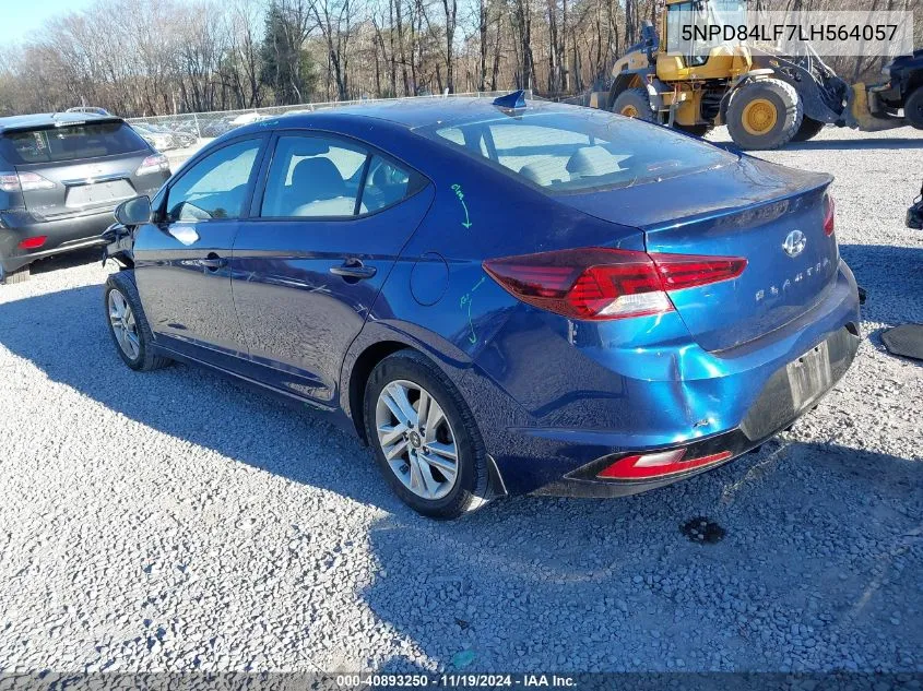 2020 Hyundai Elantra Value Edition VIN: 5NPD84LF7LH564057 Lot: 40893250