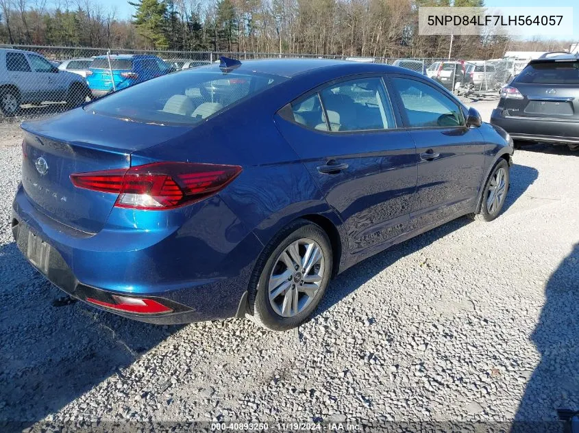 2020 Hyundai Elantra Value Edition VIN: 5NPD84LF7LH564057 Lot: 40893250